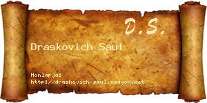 Draskovich Saul névjegykártya